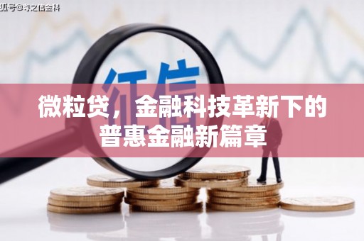 松北微粒贷，金融科技革新下的普惠金融新篇章