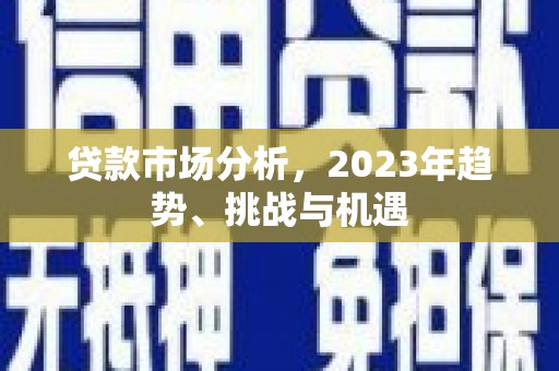 松北贷款市场分析，2023年趋势、挑战与机遇
