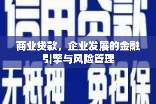 松北商业贷款，企业发展的金融引擎与风险管理