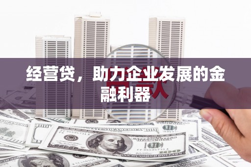 松北经营贷，助力企业发展的金融利器