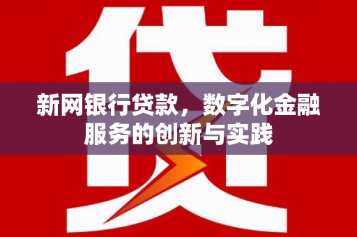 松北新网银行贷款，数字化金融服务的创新与实践