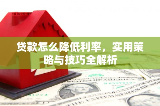 松北贷款怎么降低利率，实用策略与技巧全解析