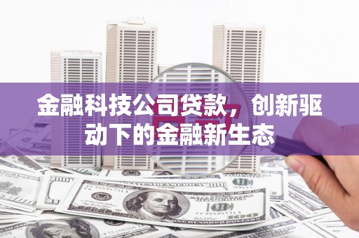 松北金融科技公司贷款，创新驱动下的金融新生态