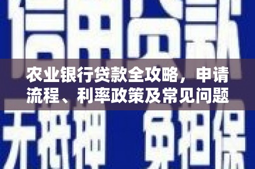 松北农业银行贷款全攻略，申请流程、利率政策及常见问题解析