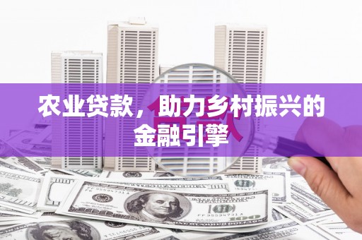 松北农业贷款，助力乡村振兴的金融引擎
