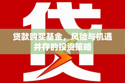 松北贷款购买基金，风险与机遇并存的投资策略