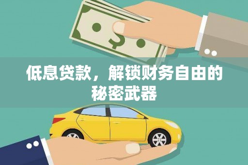 松北低息贷款，解锁财务自由的秘密武器