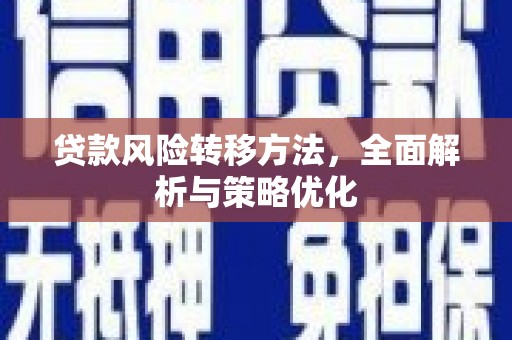 松北贷款风险转移方法，全面解析与策略优化