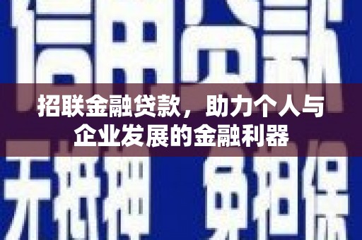 松北招联金融贷款，助力个人与企业发展的金融利器