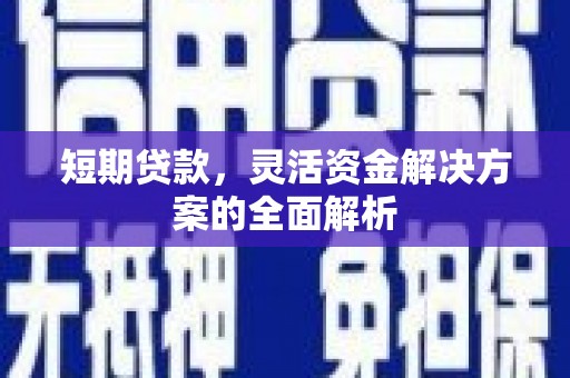 松北短期贷款，灵活资金解决方案的全面解析