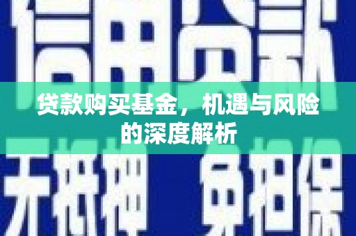 松北贷款购买基金，机遇与风险的深度解析
