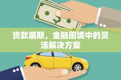 松北贷款展期，金融困境中的灵活解决方案