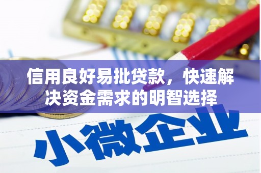 松北信用良好易批贷款，快速解决资金需求的明智选择