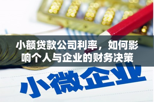 松北小额贷款公司利率，如何影响个人与企业的财务决策