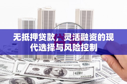 松北无抵押贷款，灵活融资的现代选择与风险控制