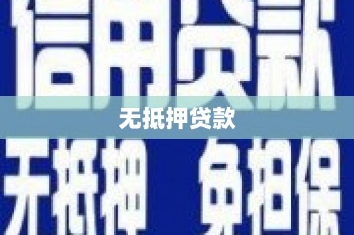 松北无抵押贷款
