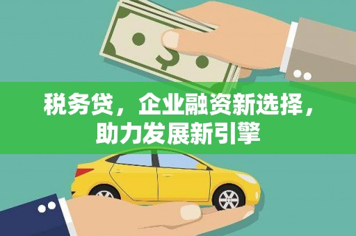 松北税务贷，企业融资新选择，助力发展新引擎