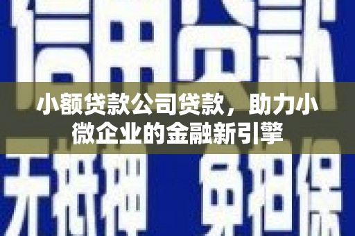 松北小额贷款公司贷款，助力小微企业的金融新引擎