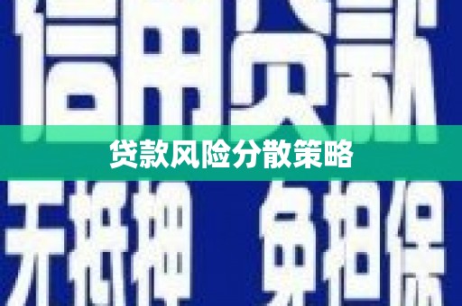 松北贷款风险分散策略