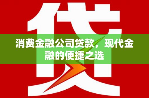 松北消费金融公司贷款，现代金融的便捷之选