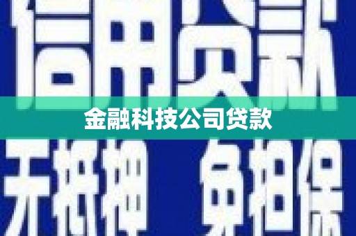 松北金融科技公司贷款
