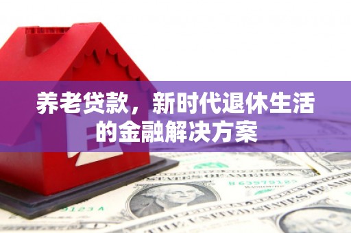 松北养老贷款，新时代退休生活的金融解决方案