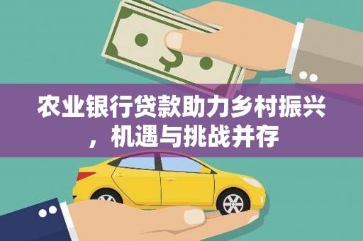 松北农业银行贷款助力乡村振兴，机遇与挑战并存