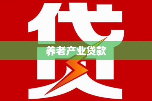 松北养老产业贷款