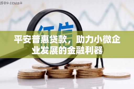 松北平安普惠贷款，助力小微企业发展的金融利器