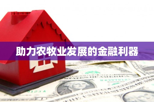 松北助力农牧业发展的金融利器