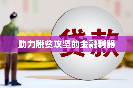 松北助力脱贫攻坚的金融利器